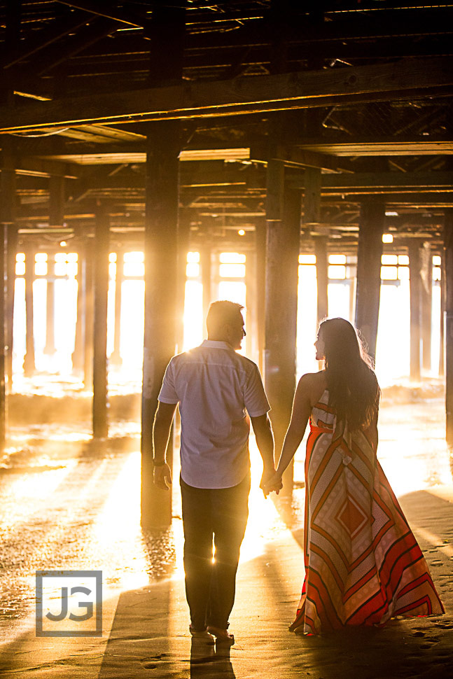 Santa Monica Pier Engagement Photography