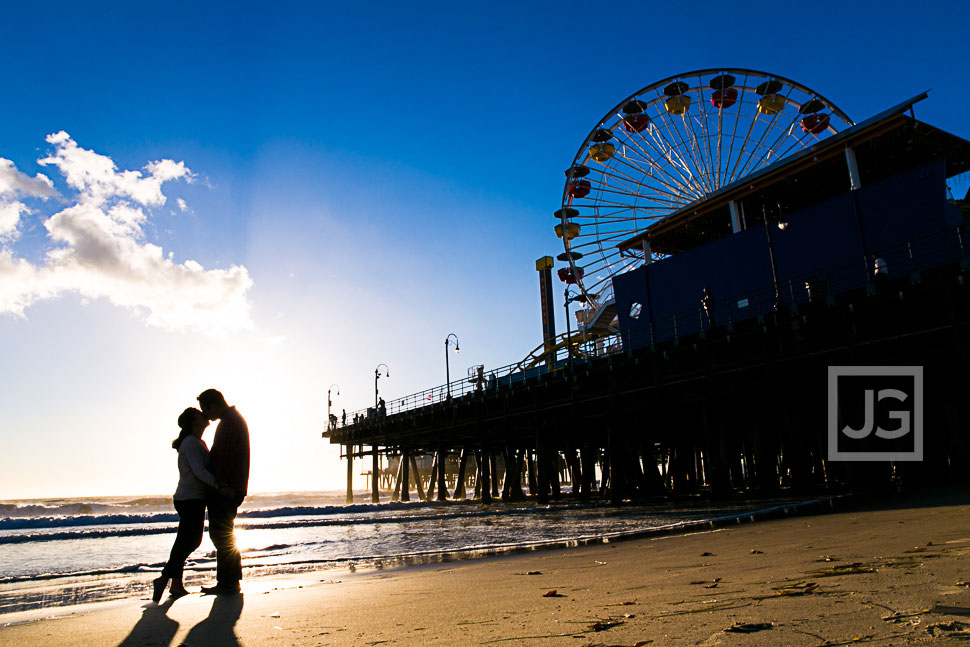 Santa Monica Pier Engagement Photos