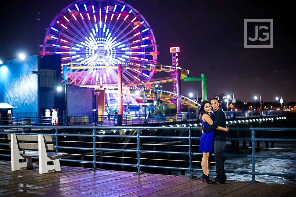 Santa Monica Pier Engagement Photography