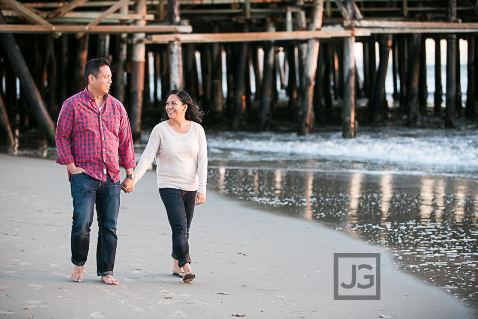 Santa Monica Beach Engagement Photography Sunset