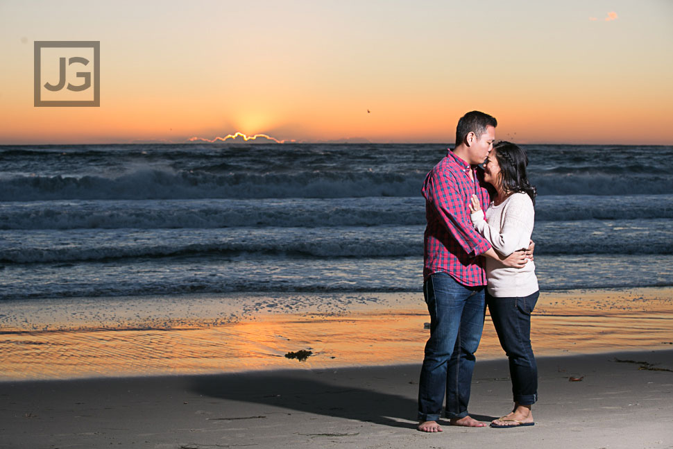 Santa Monica Beach Engagement Photography Sunset