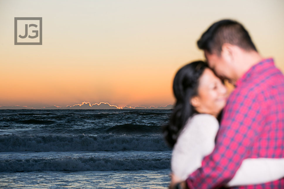 Santa Monica Beach Engagement Photography Sunset