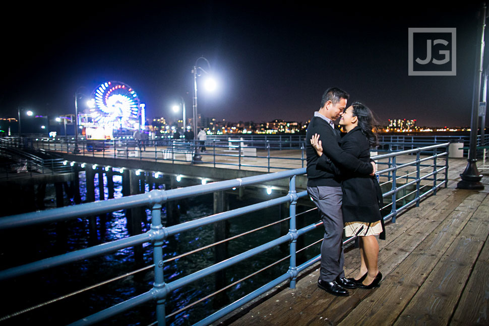 Santa Monica Pier Engagement Photography