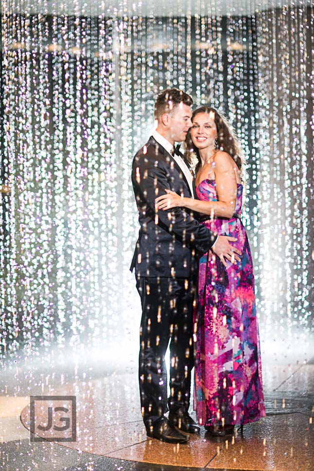 Los Angeles Engagement Photography Water Fountain