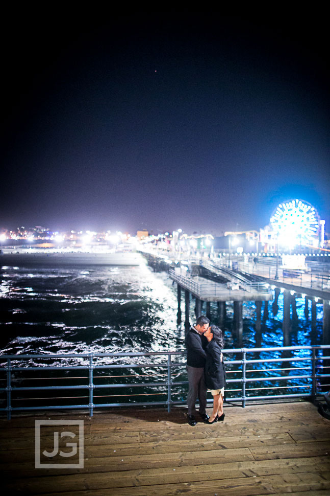 Santa Monica Pier Engagement Photography