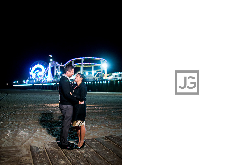 Santa Monica Pier Engagement Photography
