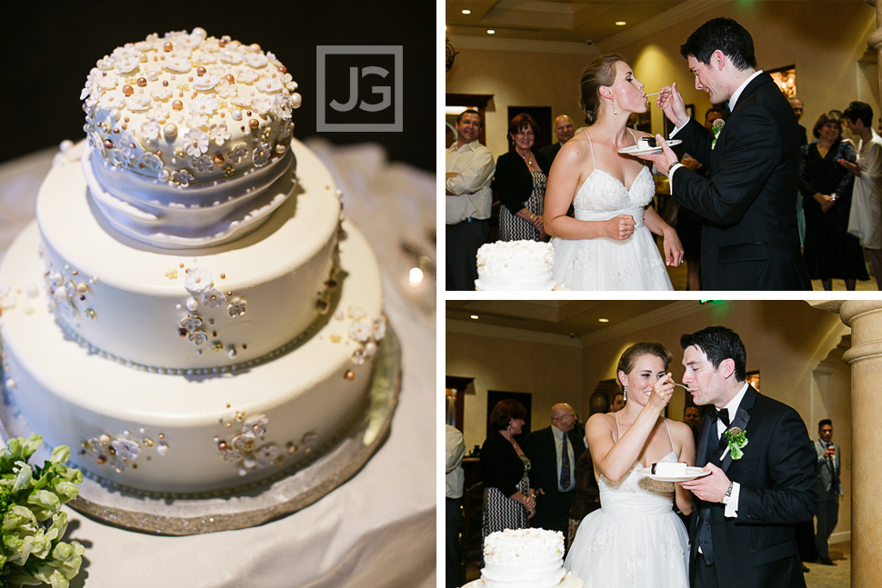 Spanish Hills Wedding Reception Cake Cutting