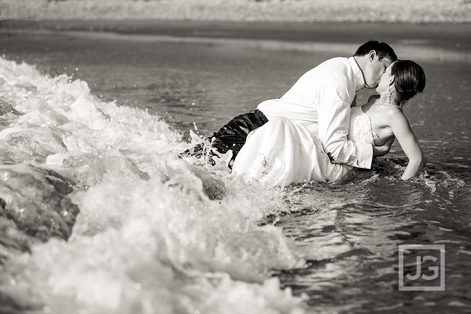 Trash the Dress at the Beach