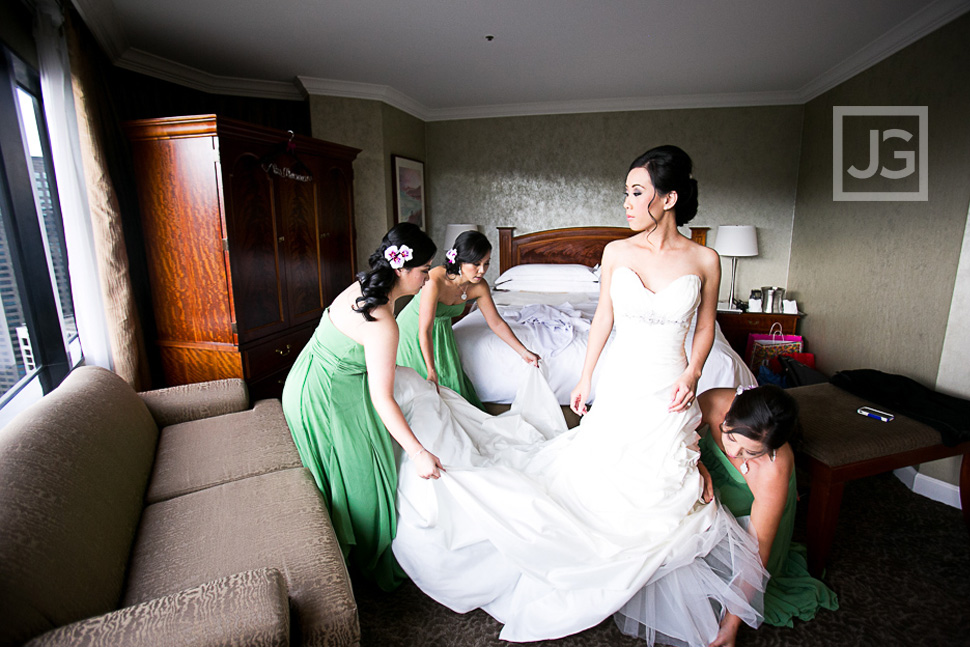 Hilton Universal City Wedding Preparation