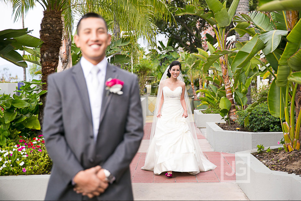 Hilton Universal City Wedding First Look