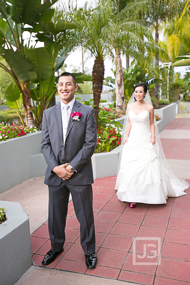 Hilton Universal City Wedding First Look