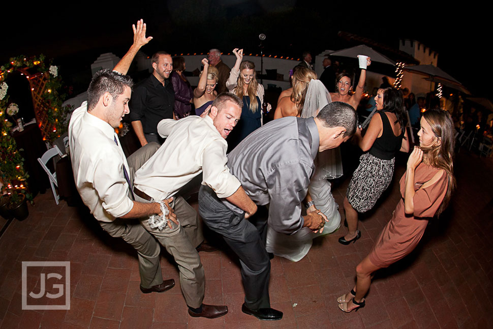 San Clemente Historic Cottage Wedding Reception Dancing