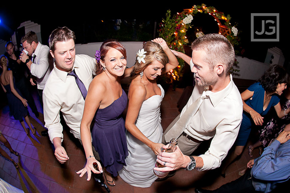 San Clemente Historic Cottage Wedding Reception Dancing