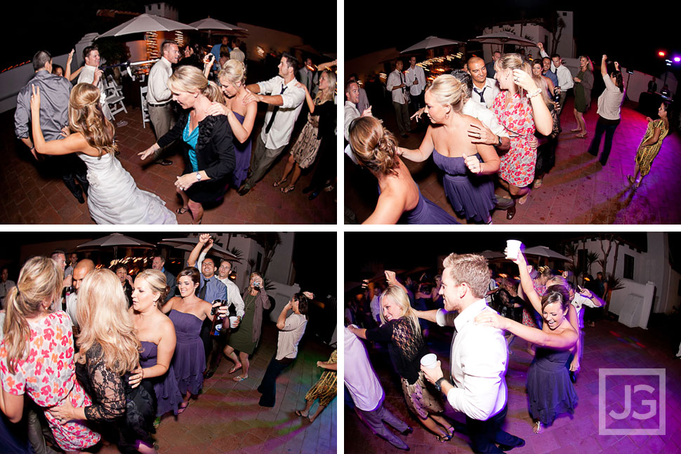 San Clemente Historic Cottage Wedding Reception Dancing