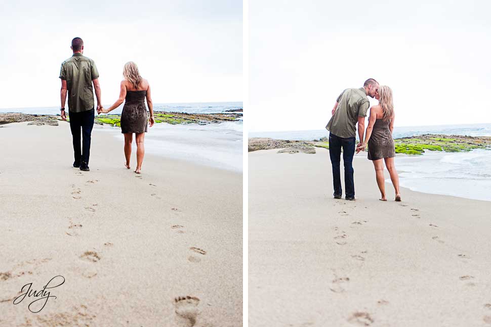 Laguna Beach Engagement Photography Walking on the Beach