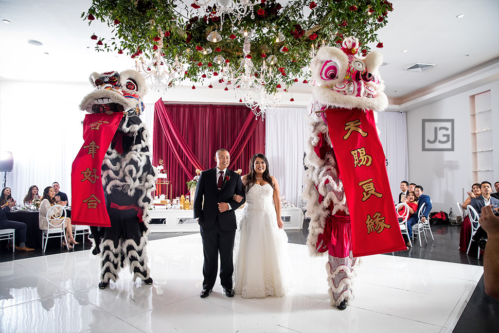 Wedding Lion Dance at the Venue Huntington Beach