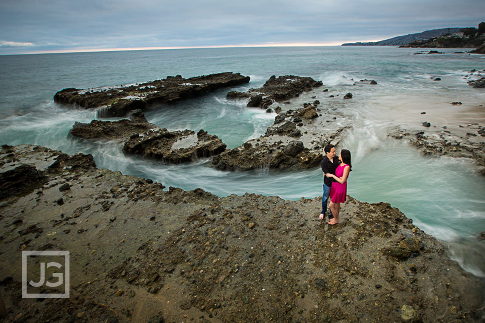 Overhead photo of the tide pools and rocks
