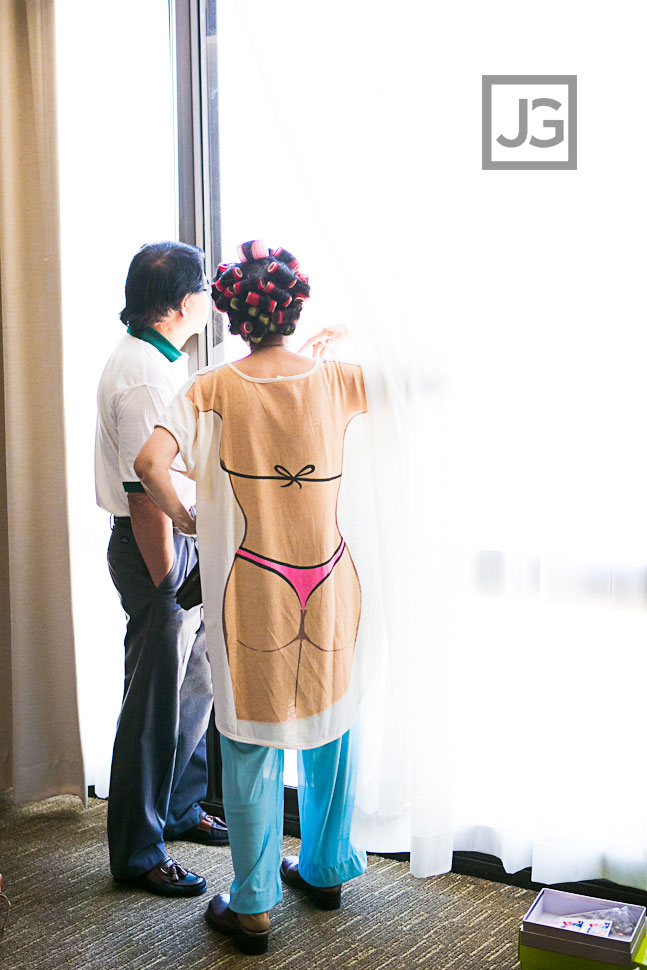 Westin Bonaventure Los Angeles Wedding Preparation