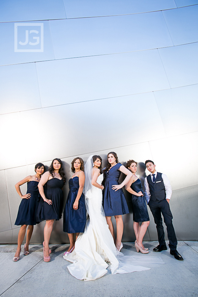 Walt Disney Concert Hall Wedding Party Photos