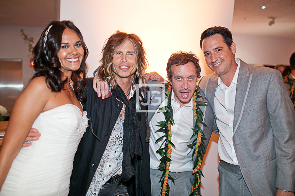 Celebrities at a wedding