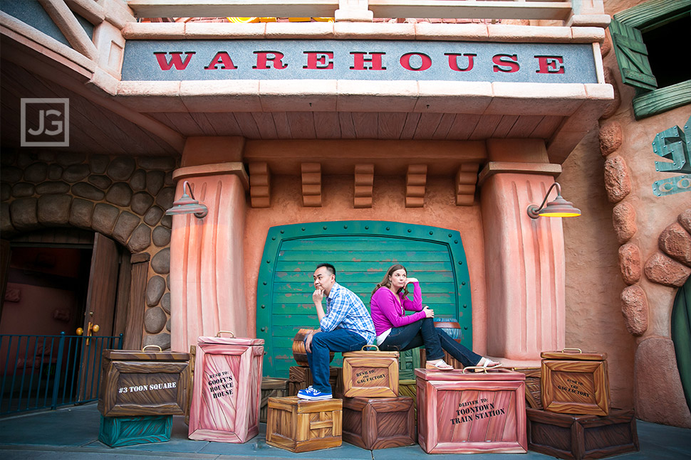 Disneyland Engagement Photography Toontown