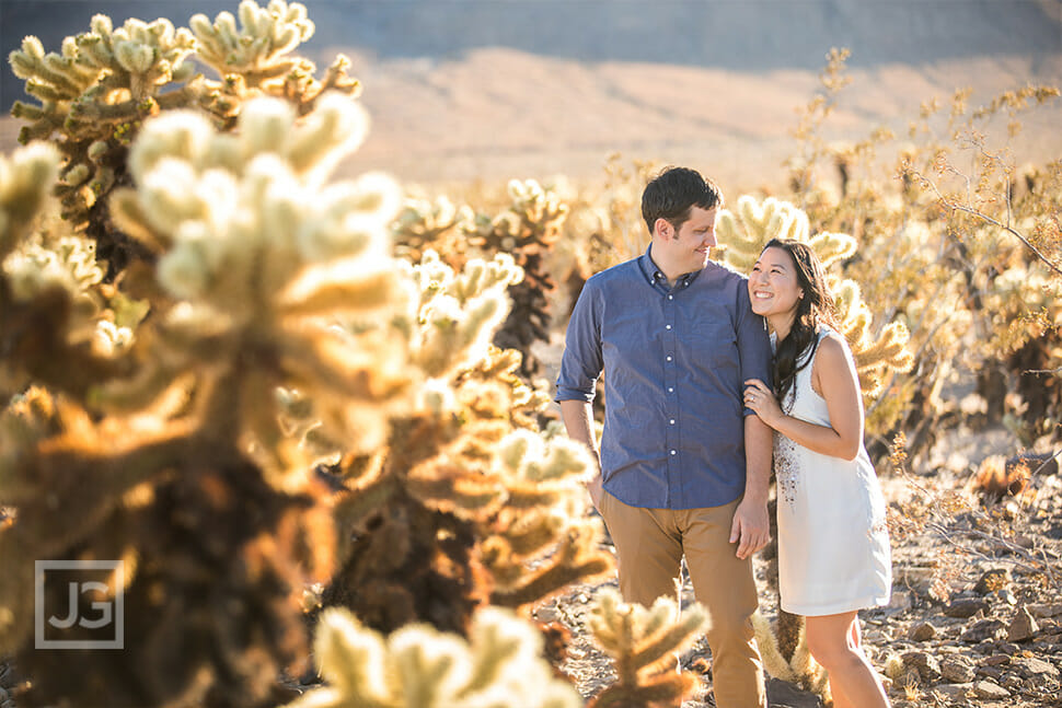 Engagement Photos with Cactus