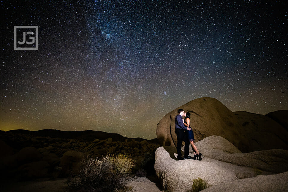 Joshua Tree Engagement Photography Milky Way