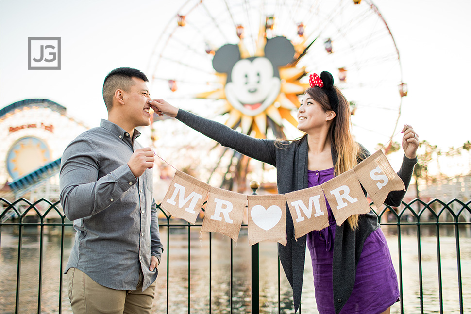 California Adventures Engagement Photography Pixar Pier