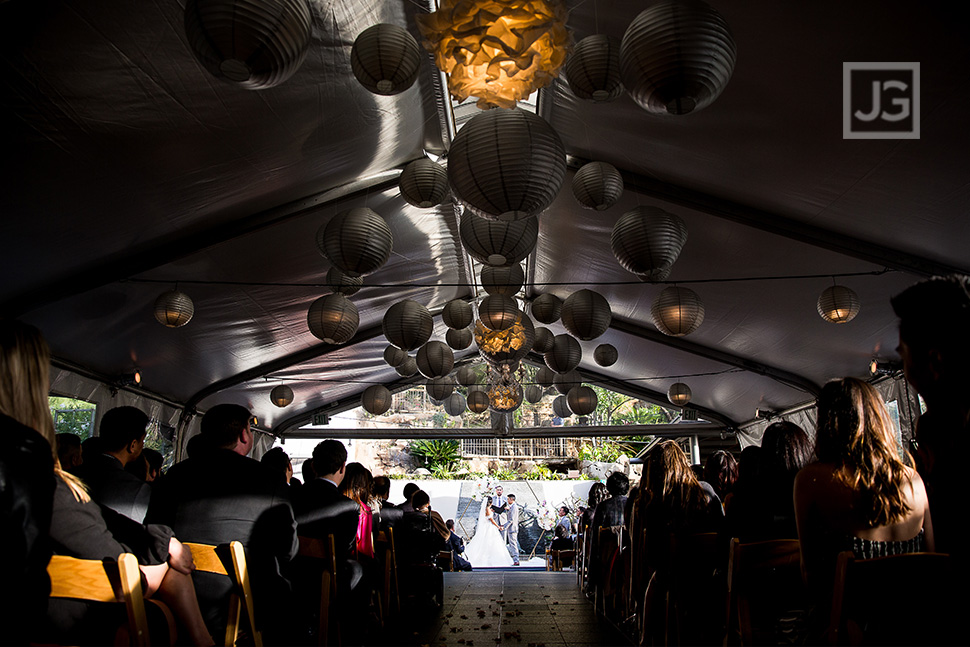 Seven Degrees Wedding Ceremony Tented