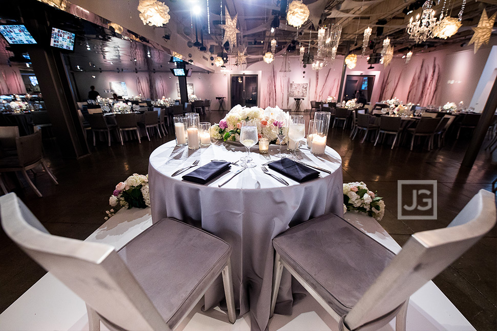 Seven Degrees Wedding Reception Bride and Groom Table