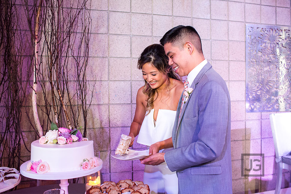Seven Degrees Wedding Reception Cake Cutting