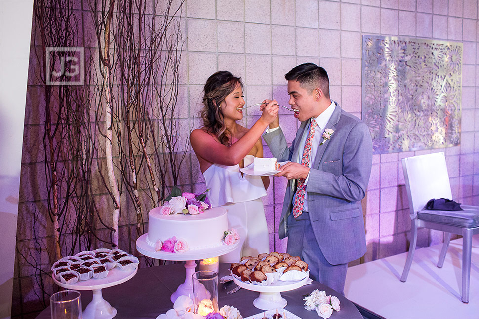 Seven Degrees Wedding Reception Cake Cutting