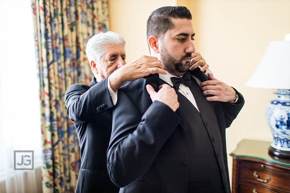 Four Seasons Westlake Village Wedding Groom Preparation