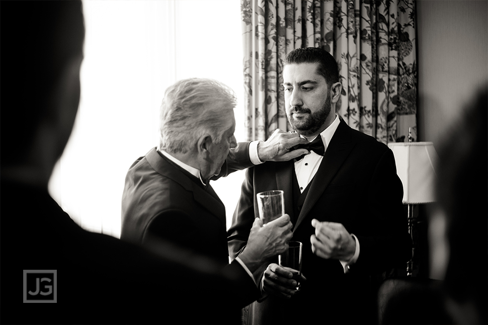 Four Seasons Westlake Village Wedding Groom Preparation