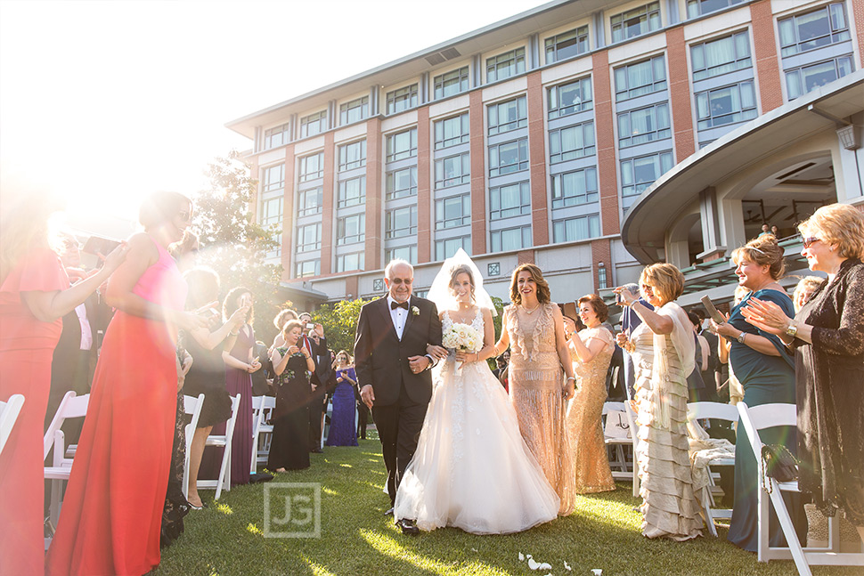 Four Seasons Westlake Village Wedding Ceremony Bride Processional