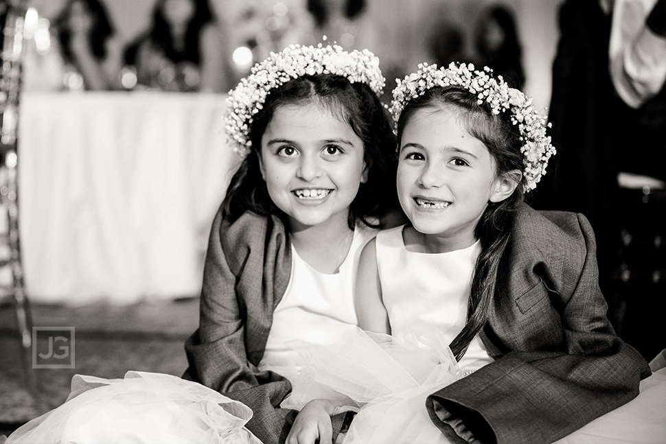 Four Seasons Westlake Village Wedding Reception Flower Girls