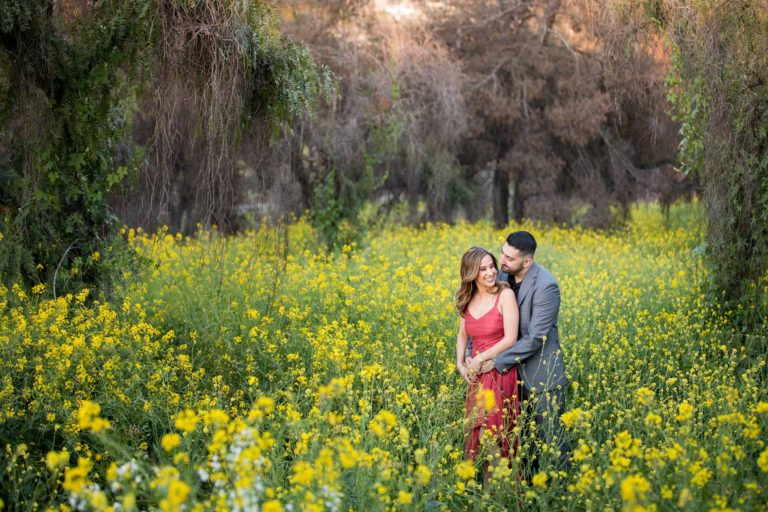 San Dimas Engagement Photography Flower Fields | Neda + Jabiz
