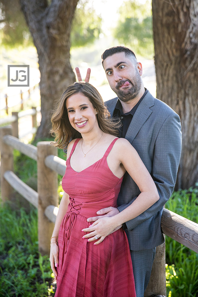 San Dimas Engagement Photography Silly and fun portrait