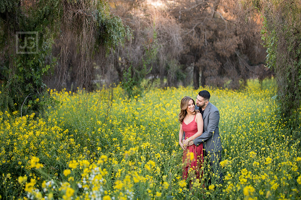 Engagement Photography Yellow Flowers