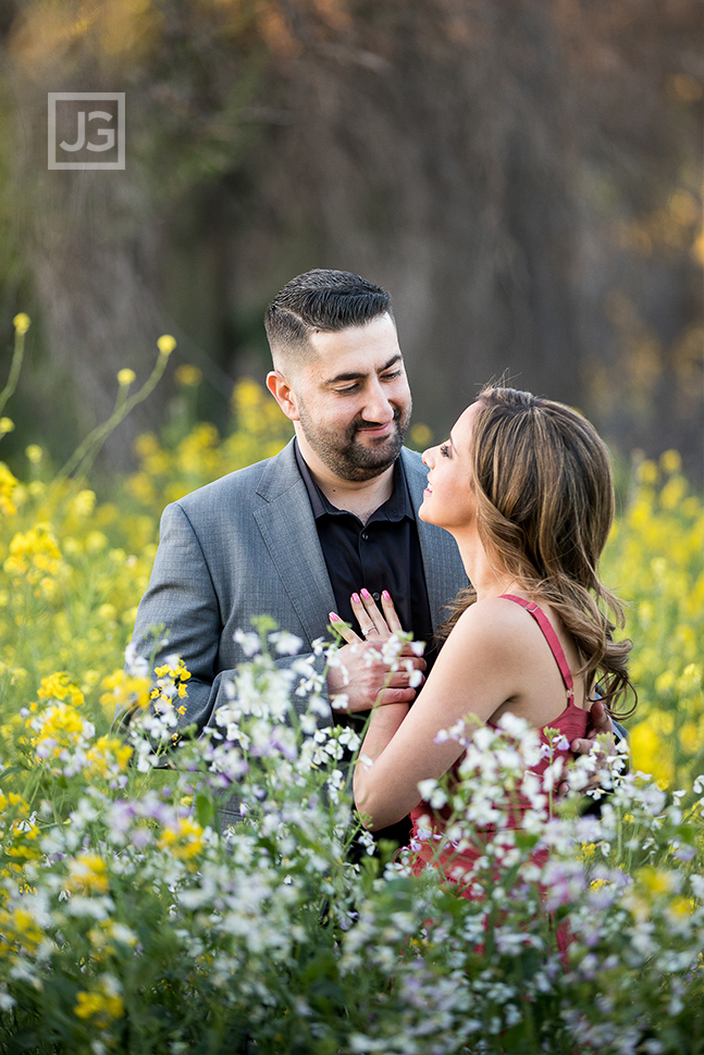 Engagement Photography Flower Field