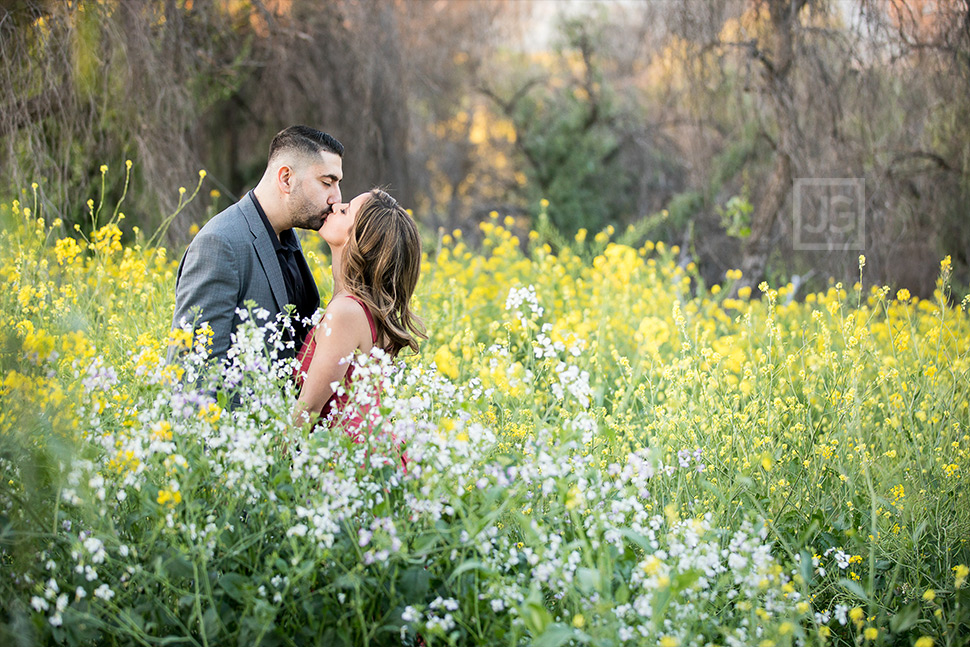 Engagement Photography Flower Field