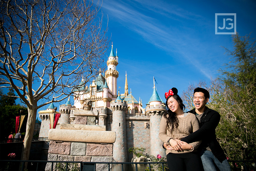Engagement Photos Disneyland Castle