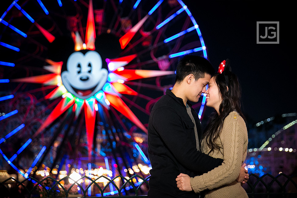 California Adventures Engagement Photos Ferris Wheel