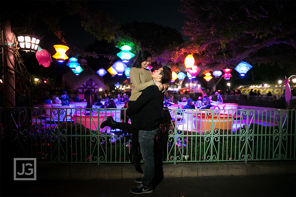 Disneyland Engagement Photos Tea Cups