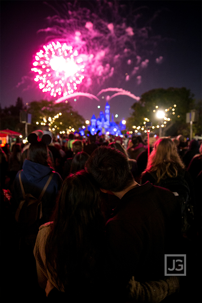 Disneyland Engagement Photos Fireworks