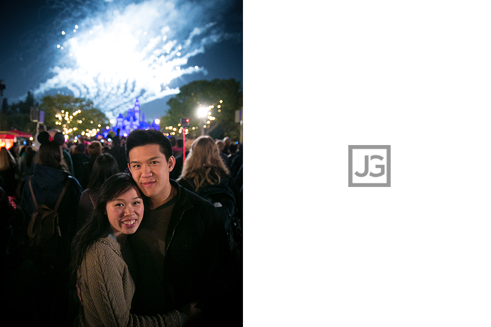 Disneyland Engagement Photos Fireworks