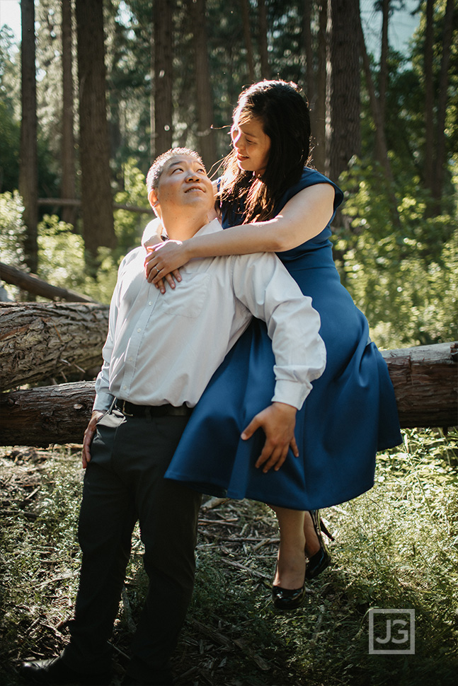 Yosemite Forest Engagement Photography