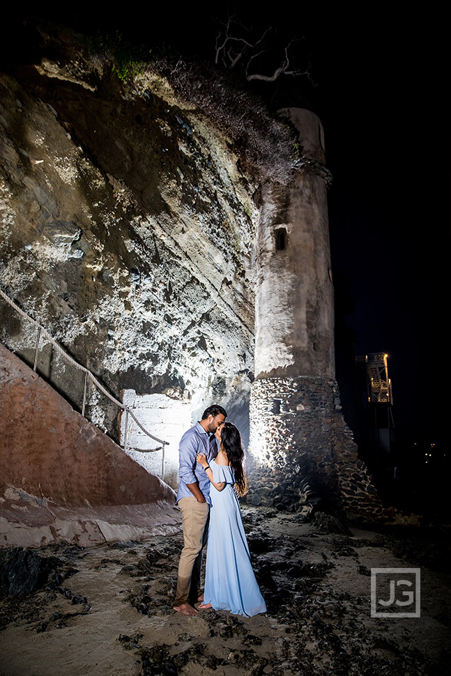 Pirates Tower Laguna Beach Engagement Photo