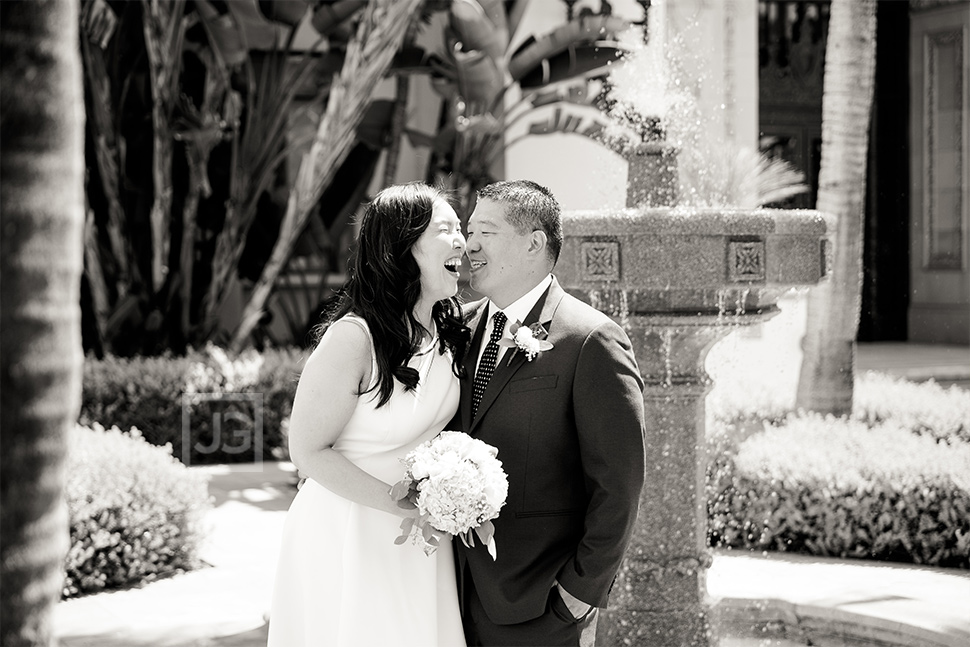 Wedding Couple laughing during the photo session