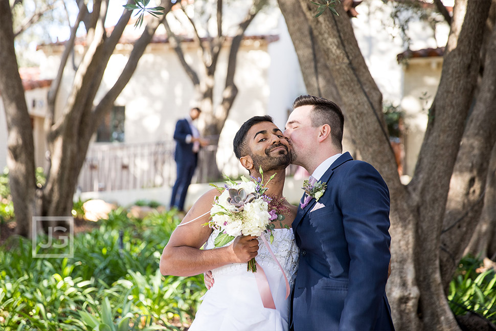 First Look with Groomsman